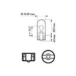 Auto si Moto - Electrice auto - Iluminare si semnalizare - Becuri auto - Set 2 becuri fara soclu W5W 12V Philips - Infinity.ro