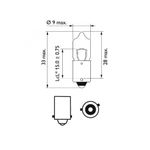 Auto si Moto - Electrice auto - Iluminare si semnalizare - Becuri auto - SET 2 BECURI 12V H6W BAX9S (blister) VISION PHILIPS - Infinity.ro