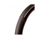 Auto si Moto - Intretinere auto - Huse auto - Husa Volan negru din piele cu roz 37-39cm - Infinity.ro