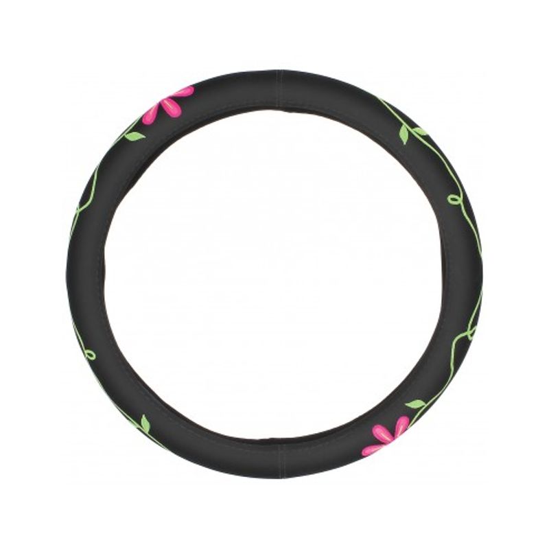 Auto si Moto - Intretinere auto - Huse auto - Husa Volan cu flori “Flower Power” 37-39cm - Infinity.ro