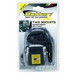 Auto si Moto - Electronice auto - Accesorii electronice auto - Priza dubla cu cablu extensibil 12V/24V Bottari - Infinity.ro
