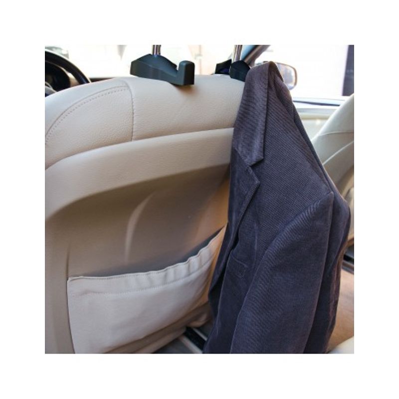 Auto si Moto - Piese auto si accesorii - Interior auto - Accesorii interior - Set Suport tip cuier cu carlig pentru tetiera auto, 2 bucati, culoare negru - Infinity.ro