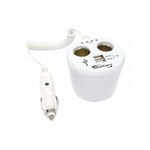 Auto si Moto - Electronice auto - Accesorii electronice auto - Priza dubla "Power station" cu 2 porturi USB 1Amp Bottari - Infinity.ro