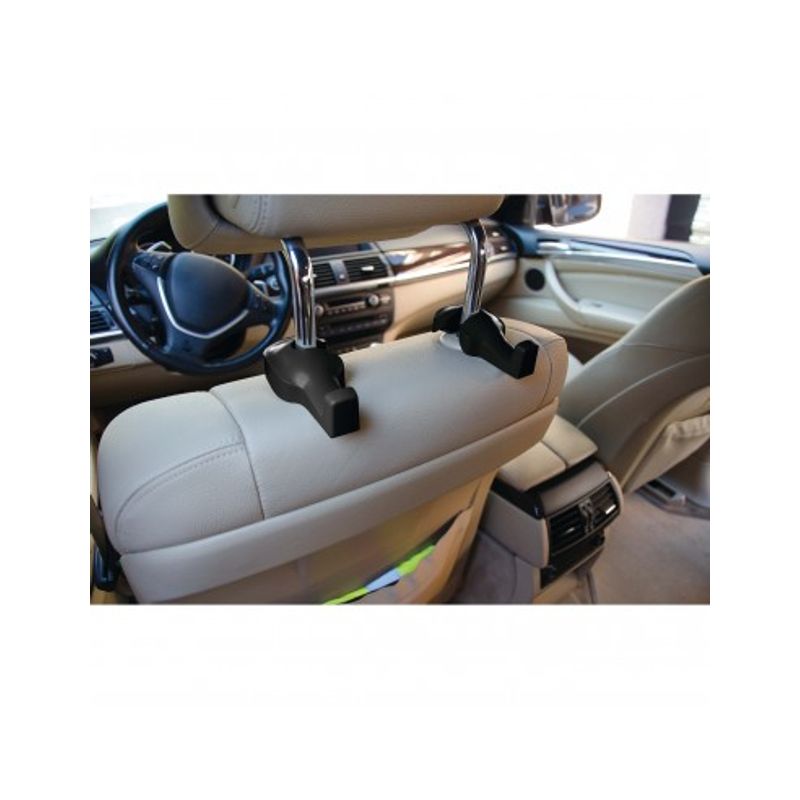 Auto si Moto - Piese auto si accesorii - Interior auto - Accesorii interior - Set Suport tip cuier cu carlig pentru tetiera auto, 2 bucati, culoare negru - Infinity.ro