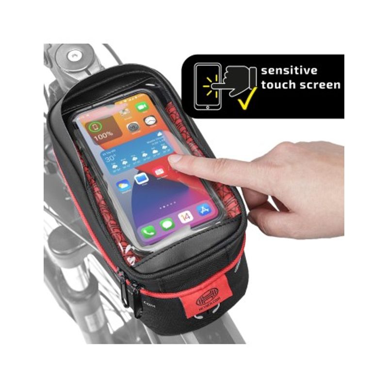 Sport si Outdoor - Ciclism - Accesorii pentru biciclete - Cosuri si portbagaje biciclete - Gentuta Impermeabila Pentru Bicicleta Cu Suport Telefon Heyner - Infinity.ro