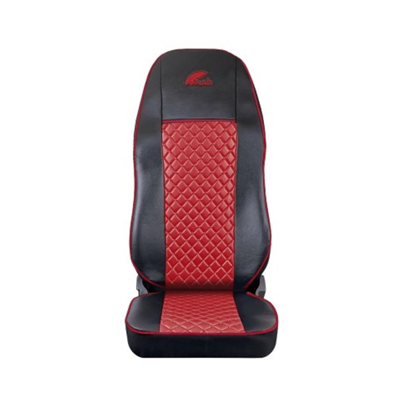 Auto si Moto - Intretinere auto - Huse auto - Set Huse Scaun Scania Seria R 2006-2020  Piele Ecologica Neagra + Rosu - Infinity.ro