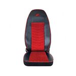 Auto si Moto - Intretinere auto - Huse auto - Set Huse Scaun Volvo Euro 5 Piele Ecologica Neagra + Velvet Rosu - Infinity.ro