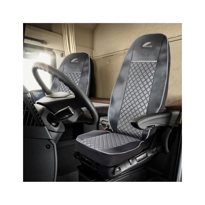 Auto si Moto - Intretinere auto - Huse auto - Set Huse Scaun Volvo EURO 5  Piele Ecologica Gri - Infinity.ro