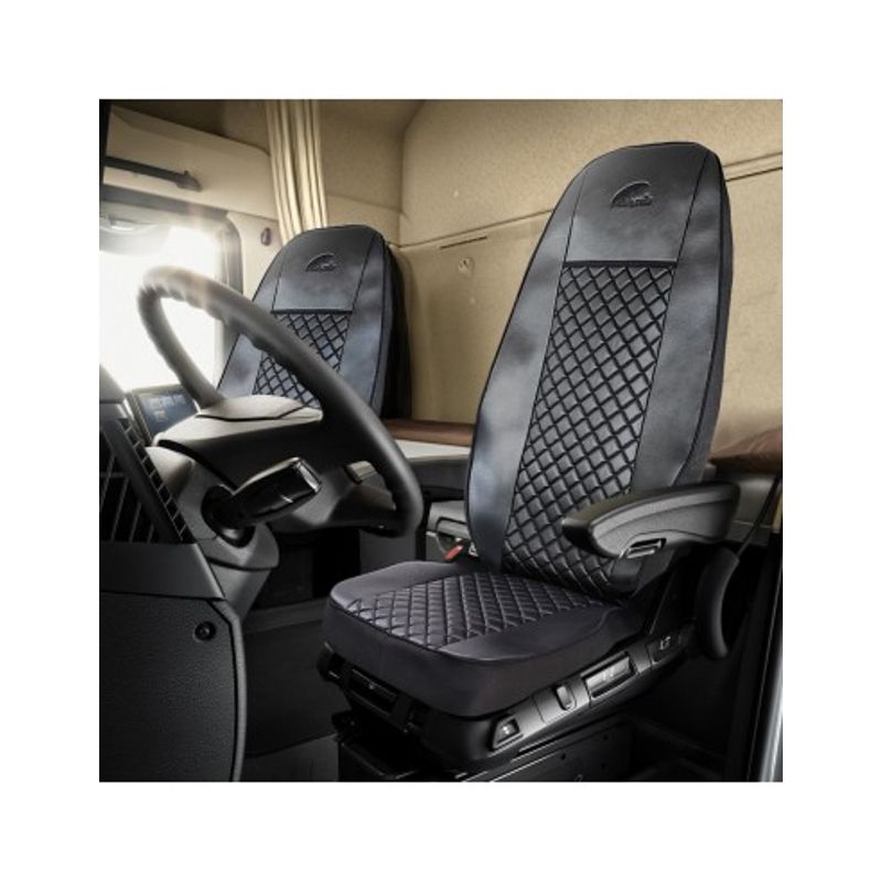 Auto si Moto - Intretinere auto - Huse auto - Set Huse Scaun Volvo EURO 5  Piele Ecologica Neagra - Infinity.ro
