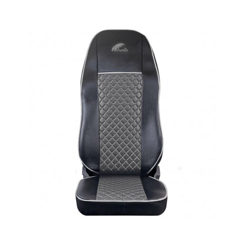 Auto si Moto - Intretinere auto - Huse auto - Set Huse Scaun Scania Seria R 2006-2020  Piele Ecologica Neagra + Gri - Infinity.ro