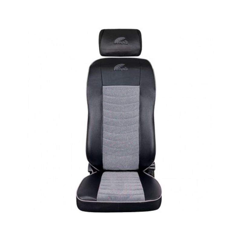 Auto si Moto - Intretinere auto - Huse auto - Set Huse Scaun Volvo 2000-2004 Piele Ecologica Neagra + Velvet Gri - Infinity.ro