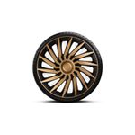 Auto si Moto - Anvelope si jante - Accesorii roti - Capace roti - Set Capace Roti 15", Galben-Negru cu Inel Galben Kendo, 4buc, Mega Drive - Infinity.ro