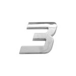 Auto si Moto - Piese auto si accesorii - Caroserie - Ornamente exterior auto - Ornament Auto 3D Cifra 3 26 MM Cromat - Infinity.ro