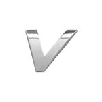 Auto si Moto - Piese auto si accesorii - Caroserie - Ornamente exterior auto - Ornament Auto 3D Litera V 26 MM Cromat - Infinity.ro