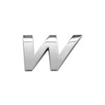 Auto si Moto - Piese auto si accesorii - Caroserie - Ornamente exterior auto - Ornament Auto 3D Litera W 26 MM Cromat - Infinity.ro