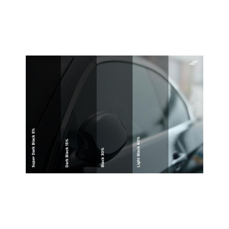Auto si Moto - Piese auto si accesorii - Caroserie - Ornamente exterior auto - Folie solara fumurie pentru geamuri Super Dark Black 0.50x3m (5%) - Infinity.ro