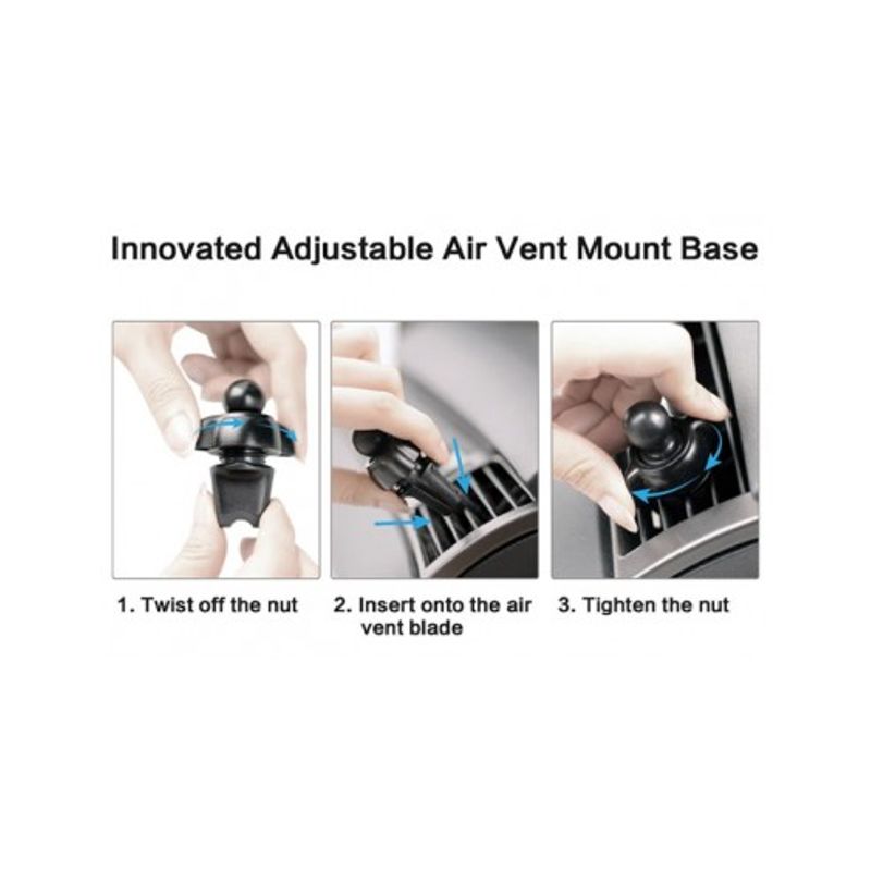 Auto si Moto - Piese auto si accesorii - Interior auto - Bord si accesorii - Suport telefon auto magnetic cu fixare in grila de ventilatie si rotatie 360 grade - Infinity.ro