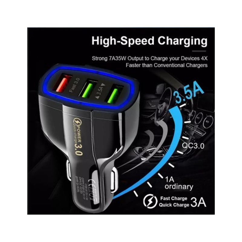 Auto si Moto - Electronice auto - Accesorii electronice auto - Incarcator auto 12-24V Fast Charge cu port USB, PD(Type-C) si QC3.0 - BK351 - Infinity.ro