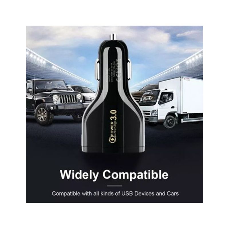 Auto si Moto - Electronice auto - Accesorii electronice auto - Incarcator auto 12-24V Fast Charge cu port USB, PD(Type-C) si QC3.0 - BK351 - Infinity.ro