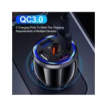 Auto si Moto - Electronice auto - Accesorii electronice auto - Incarcator auto 12-24V Fast Charge cu port USB si QC3.0 - BK359 - Infinity.ro