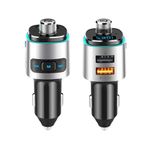 Auto si Moto - Electronice auto - Accesorii electronice auto - Modulator FM 12-24V Bluetooth 5.0 cu functie de incarcator auto Super Charge 3.0 si port USB C - BC42 - Infinity.ro