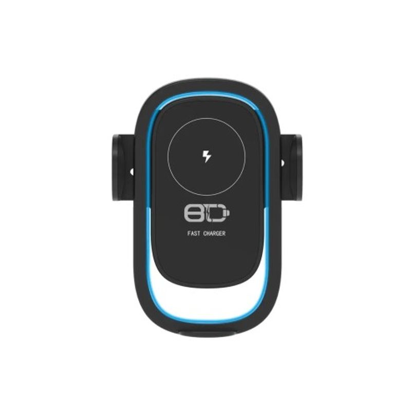 Auto si Moto - Piese auto si accesorii - Interior auto - Accesorii interior - Suport auto grila ventilatie + ventuza 15W motorizat cu incarcare wireless Qi Standard Fast Charge Type-C - CWCPH-D6 - Infinity.ro