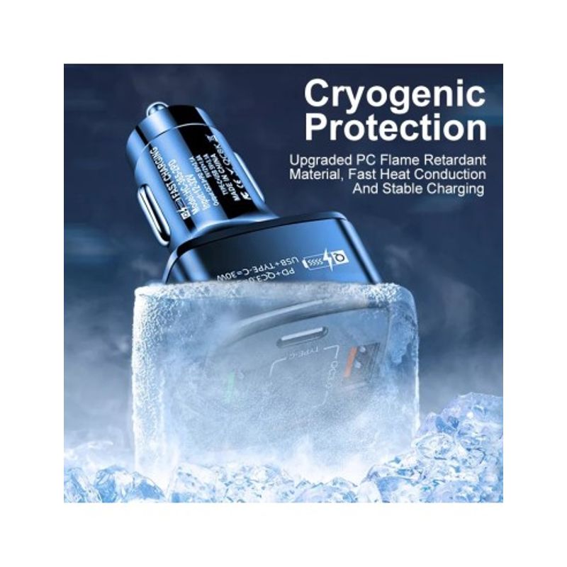 Auto si Moto - Electronice auto - Accesorii electronice auto - Incarcator auto 12-24V Fast Charge cu port PD 20W si QC3.0 18W - BK365-BLACK - Infinity.ro