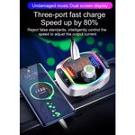 Auto si Moto - Electronice auto - Accesorii electronice auto - Modulator FM 12-24V Bluetooth 5.0 cu functie de incarcator auto 18W Super Charge 3.0 si port USB C - BC63 - Infinity.ro