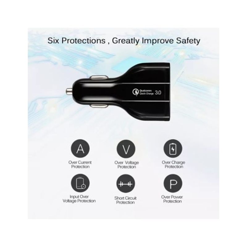Auto si Moto - Electronice auto - Accesorii electronice auto - Incarcator auto 12-24V Fast Charge cu port USB, PD(Type-C) si QC3.0 - BK350 - Infinity.ro