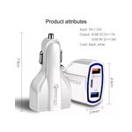 Auto si Moto - Electronice auto - Accesorii electronice auto - Incarcator auto 12-24V Fast Charge cu port USB, PD(Type-C) si QC3.0 - BK350 - Infinity.ro