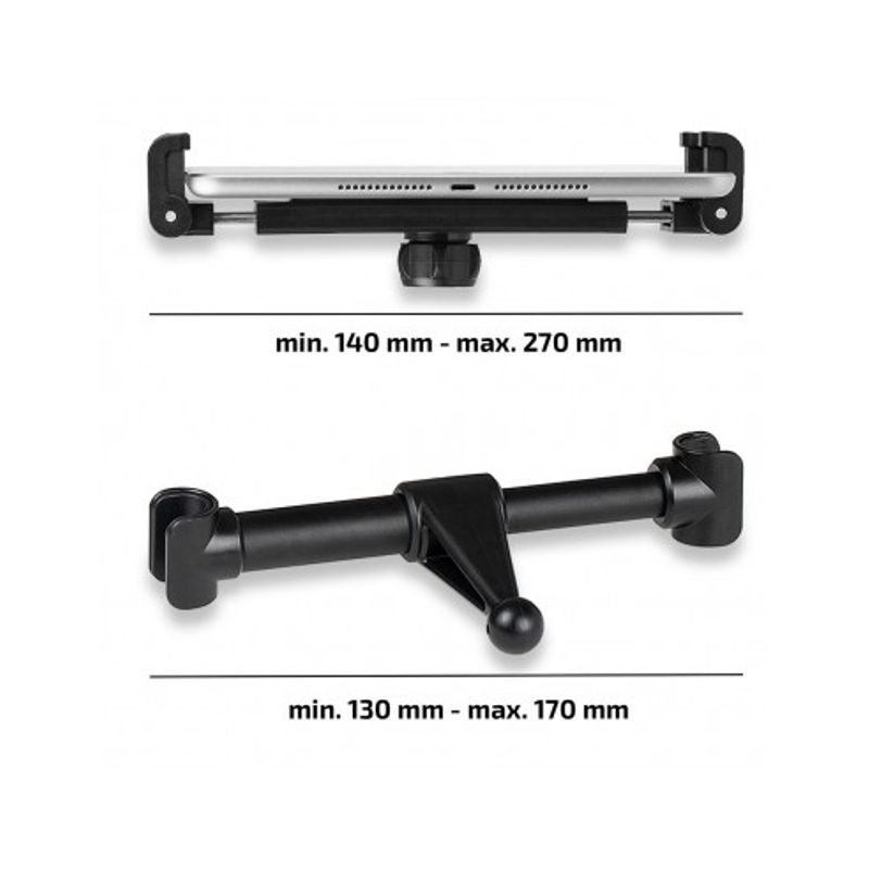 Auto si Moto - Piese auto si accesorii - Interior auto - Bord si accesorii - Suport auto tableta cu prindere in tetiera Premium  Heyner - Infinity.ro