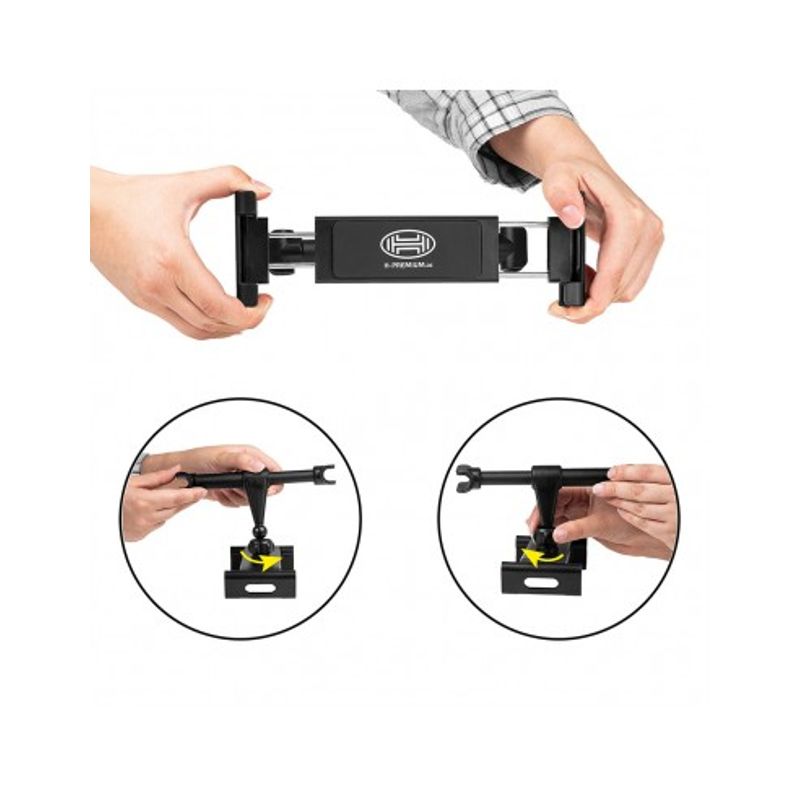 Auto si Moto - Piese auto si accesorii - Interior auto - Bord si accesorii - Suport auto tableta cu prindere in tetiera Premium  Heyner - Infinity.ro