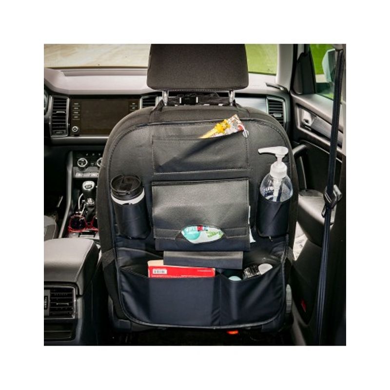 Auto si Moto - Piese auto si accesorii - Interior auto - Accesorii interior - Organizator scaun auto multifunctional negru Mega drive - Infinity.ro