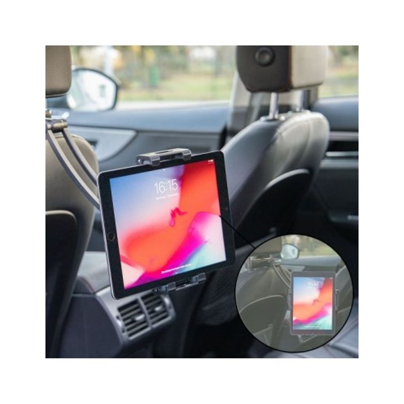 Auto si Moto - Piese auto si accesorii - Interior auto - Bord si accesorii - Suport auto tableta flexibil cu prindere in tetiera Premium Heyner - Infinity.ro