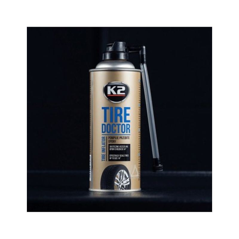 Auto si Moto - Intretinere auto - Produse curatare auto - Spray umflat si reparat anvelope K2 Tire Doctor, 400ml - Infinity.ro