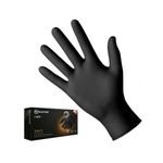 Casa si Gradina - Constructii - Echipamente de lucru - Manusi protectia muncii - Set Manusi Nitril negre, texturate  GOGRIP , set 50buc M - Infinity.ro