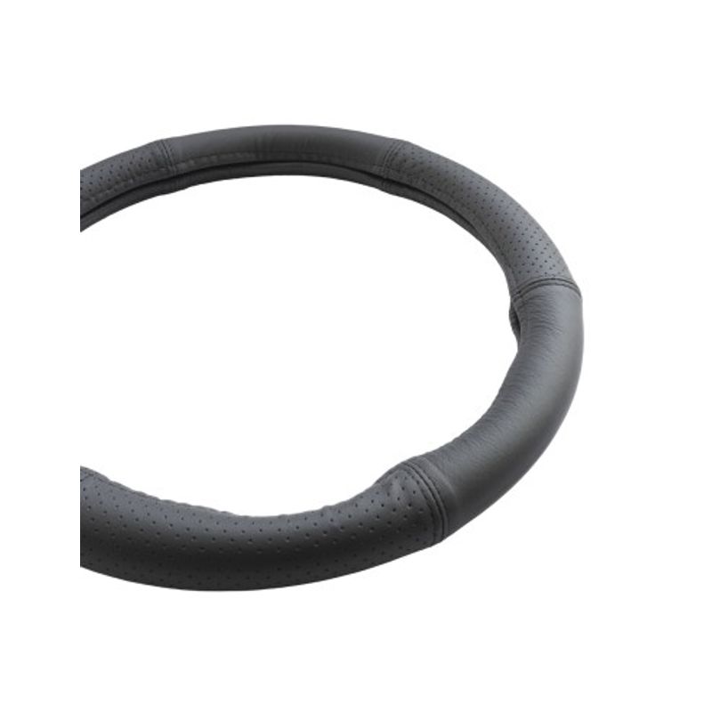 Auto si Moto - Intretinere auto - Huse auto - Husa Volan Din Piele Naturala Semi Perforata Negru 37-39 cm - Infinity.ro