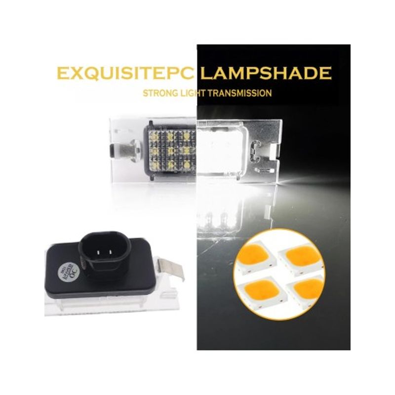 Auto si Moto - Piese auto si accesorii - Caroserie - Faruri, stopuri si proiectoare - Set 2 Lampi Numar Led Renault Megane 2, Laguna 2, Clio 3, Master 2 - Infinity.ro