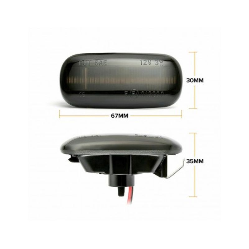 Auto si Moto - Electrice auto - Iluminare si semnalizare - Becuri auto - Set 2 Semnalizari Aripa LED fumurii Seat Leon, Cordoba, Ibiza, Toledo - Infinity.ro