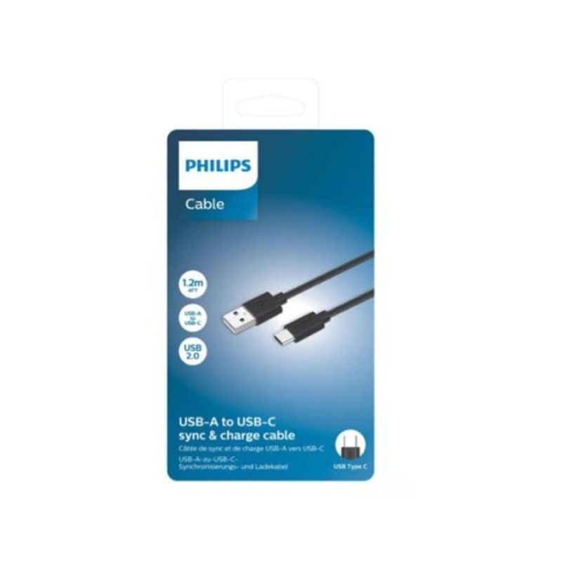 Auto si Moto - Piese auto si accesorii - Interior auto - Accesorii interior - Cablu Date Incarcare  2 M Usb-A La Usb-C Philips - Infinity.ro