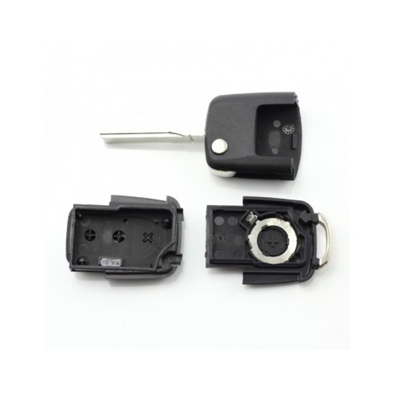 Auto si Moto - Electronice auto - Accesorii electronice auto - Carcasa cheie tip briceag Volkswagen cu 3 butoane - Infinity.ro