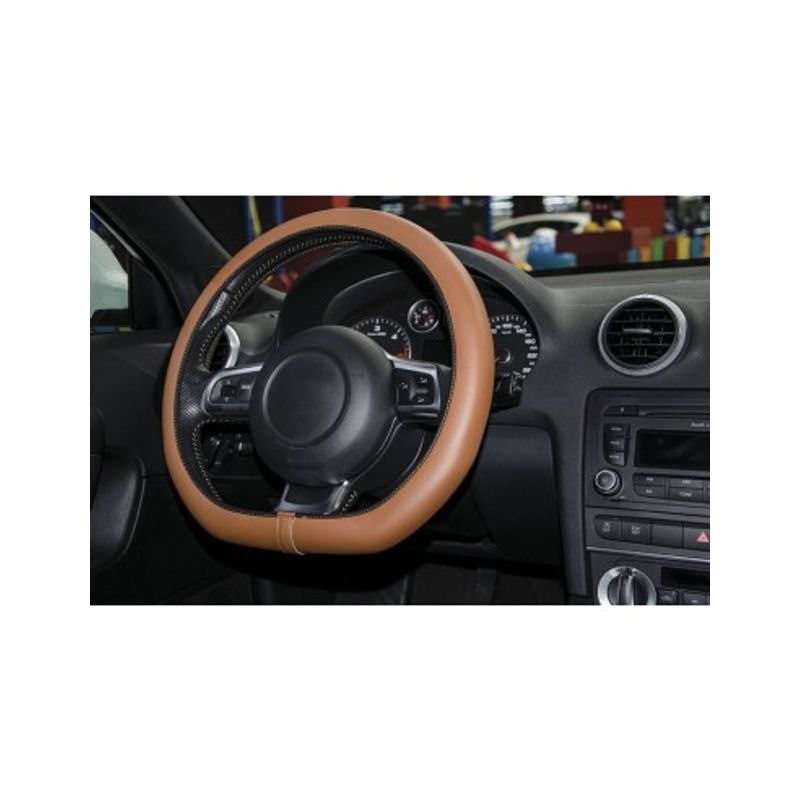 Auto si Moto - Intretinere auto - Huse auto - Husa Volan Confort Grip maro marimea L 39- 40 cm - Infinity.ro