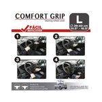 Auto si Moto - Intretinere auto - Huse auto - Husa Volan Confort Grip neagru marimea cusatura alba L 39- 40 cm - Infinity.ro