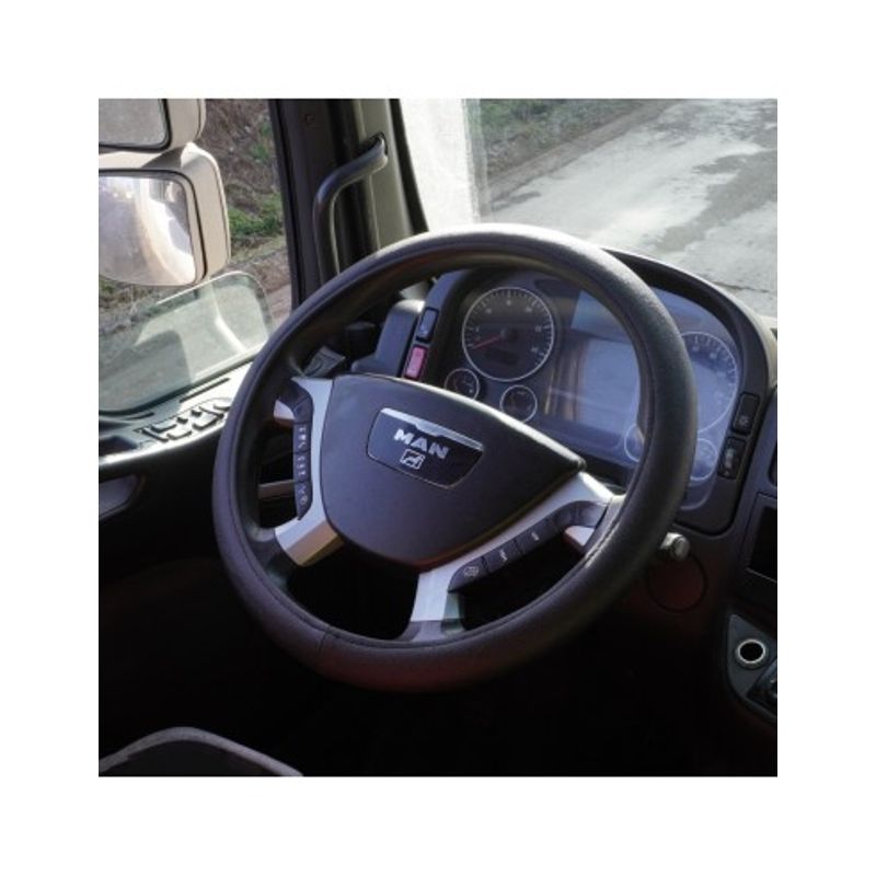 Auto si Moto - Intretinere auto - Huse auto - Husa Volan Piele Ecologica Gri 40-42 Cm - Infinity.ro