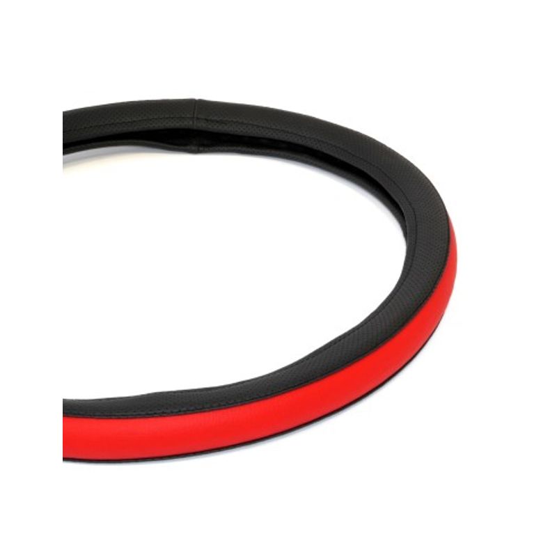 Auto si Moto - Intretinere auto - Huse auto - Husa Volan Piele Ecologica Rosu/Negru 40-42 Cm - Infinity.ro