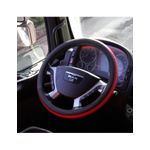 Auto si Moto - Intretinere auto - Huse auto - Husa Volan Piele Ecologica Rosu/Negru 40-42 Cm - Infinity.ro