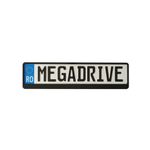 Auto si Moto - Piese auto si accesorii - Caroserie - Ornamente exterior auto - Suport Numar Inmatriculare Negru Cu Rigleta 1 Buc Mega Drive - Infinity.ro