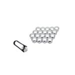Auto si Moto - Piese auto si accesorii - Caroserie - Ornamente exterior auto - Set 20 Capace Prezoane Cromate 21 MM + Cleste Mega Drive - Infinity.ro