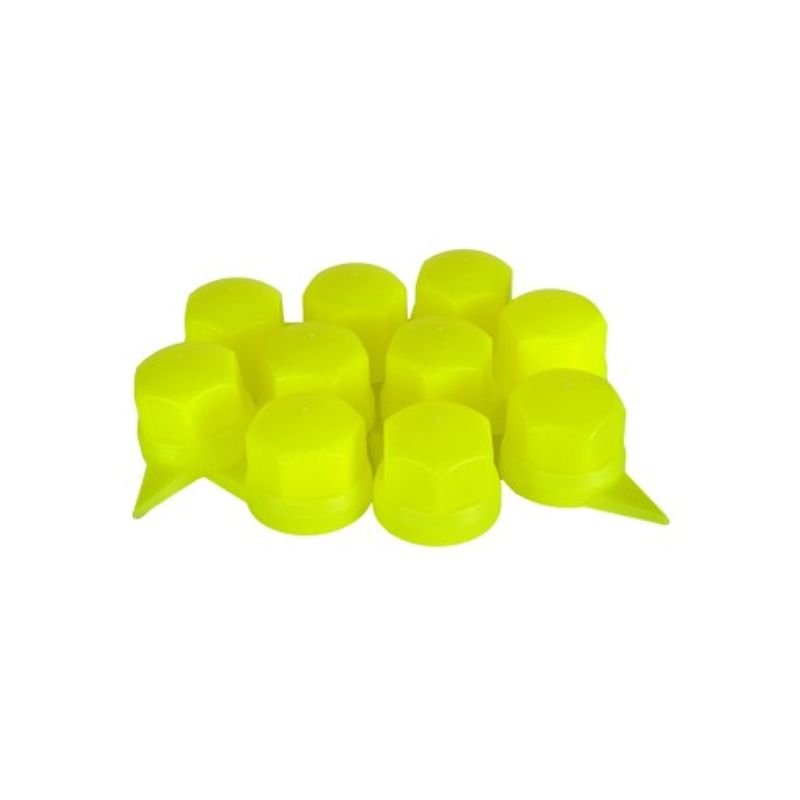 Auto si Moto - Piese auto si accesorii - Caroserie - Ornamente exterior auto - Set 10 Bucati Capac Plastic Pentru Prezon Roata Cu Indicator 33 mm Neon Galben 41 Mm - Infinity.ro