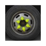 Auto si Moto - Piese auto si accesorii - Caroserie - Ornamente exterior auto - Set 10 Bucati Capac Plastic Pentru Prezon Roata Cu Indicator 33 mm Neon Galben 41 Mm - Infinity.ro